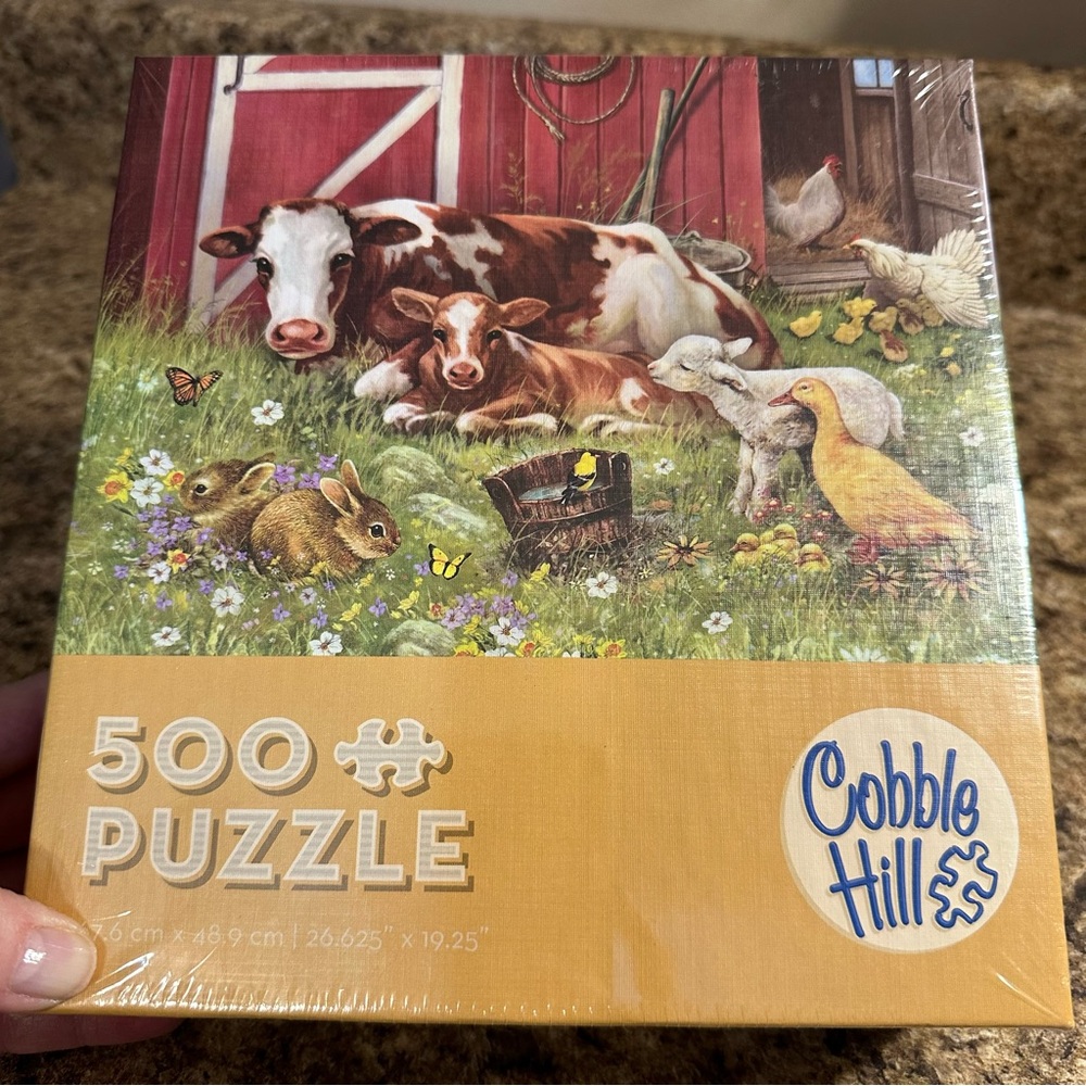 Cobble Hill Barnyard Babies Puzzle - 500 Pieces NIB